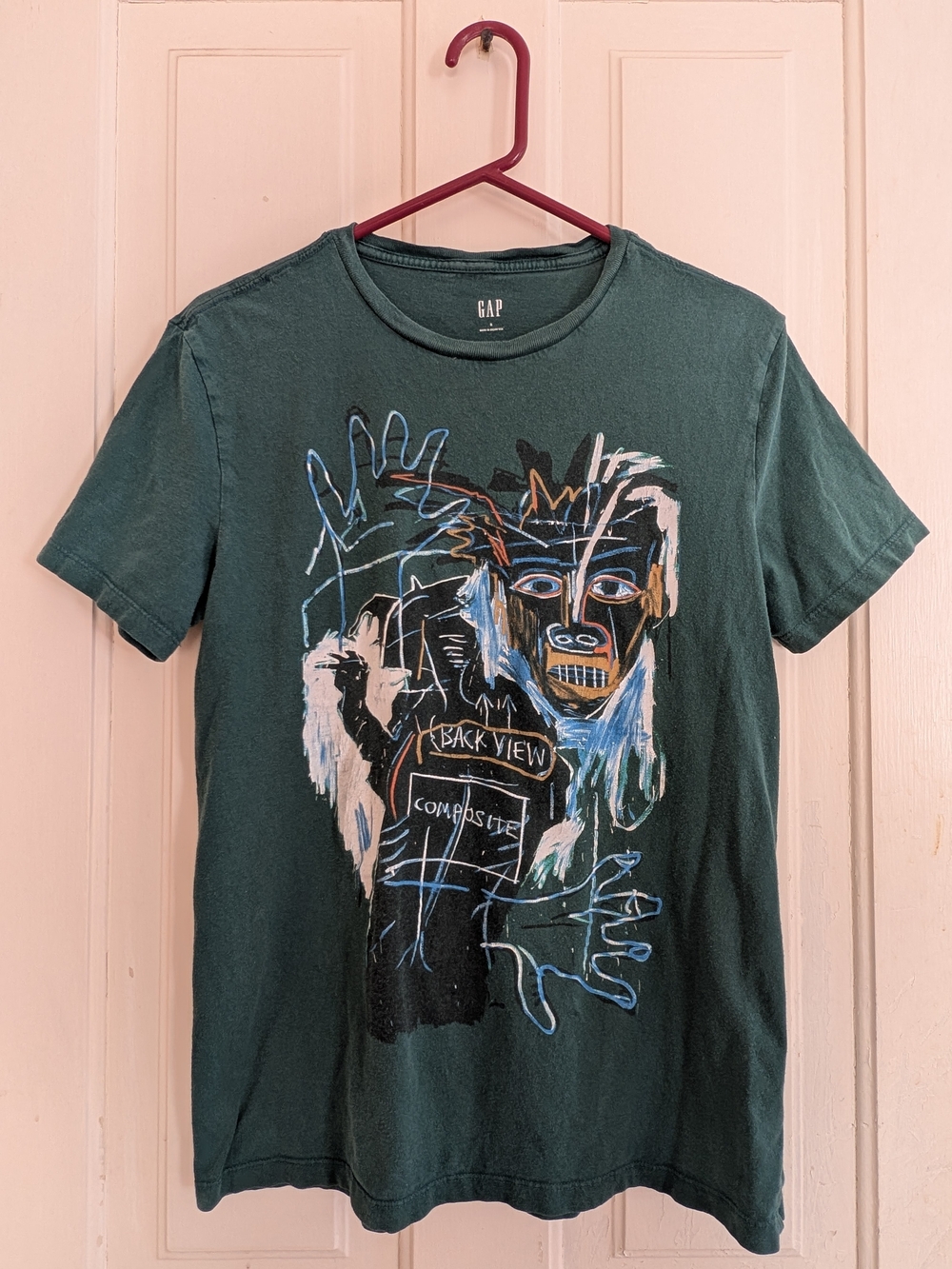 Jean-Michel Basquiat GAP Dark Green SS Tee Adult S